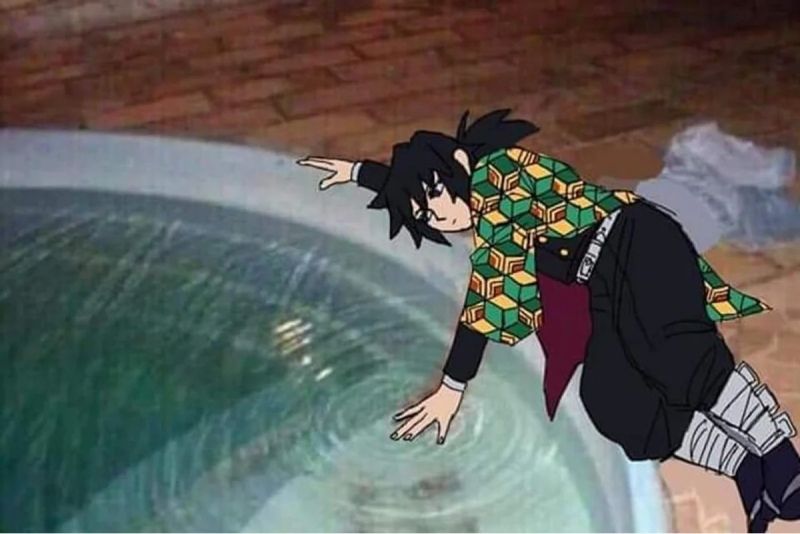 Ảnh Kimetsu Yaiba chibi của Sanemi trong tư thế chiến đấu Ảnh Kimetsu Yaiba chibi của Sanemi trong tư thế chiến đấu
