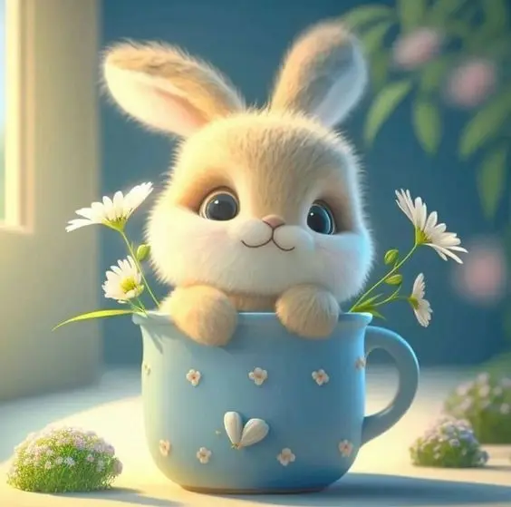 Hình ảnh chú thỏ hoạt hình đang ăn cà rốt, tinh nghịch và vui vẻ. Hình ảnh chú thỏ hoạt hình đang ăn cà rốt, tinh nghịch và vui vẻ.