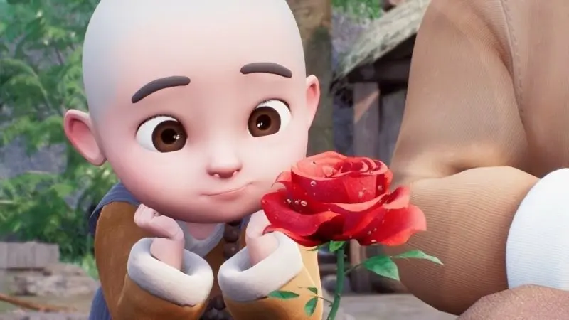 Hình ảnh chú tiểu cute, biểu tượng cho sự yên bình. Hình ảnh chú tiểu cute, biểu tượng cho sự yên bình.