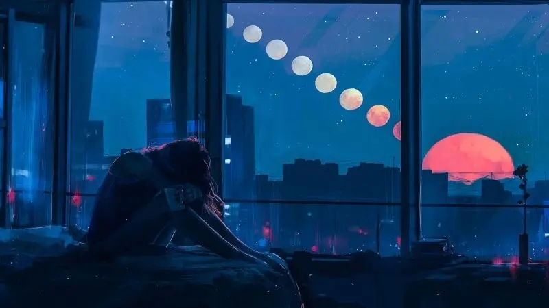 Thể hiện cảm xúc qua avatar sad girl anime đầy mê hoặc