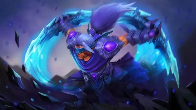 Ảnh Liên Quân chibi Nakroth đứng trên đỉnh đồi lửa Ảnh Liên Quân chibi Nakroth đứng trên đỉnh đồi lửa