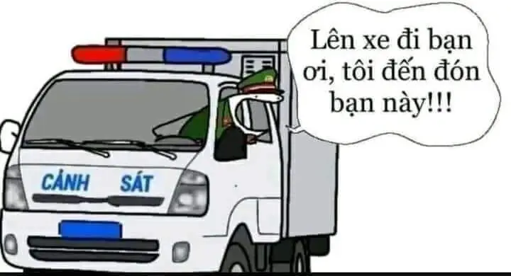 Meme chú công an lái xe hài hước