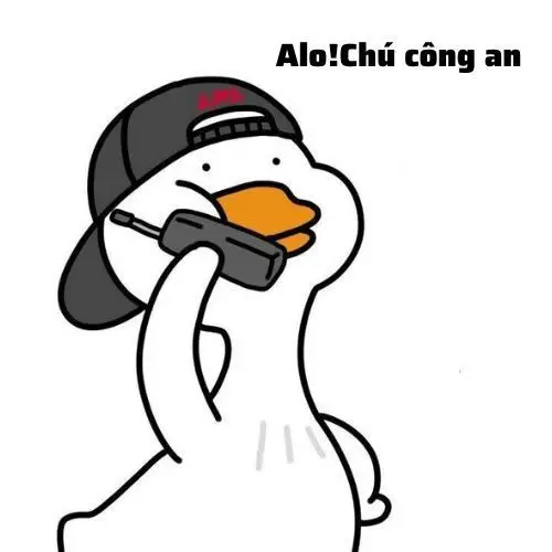 Meme vịt gọi chú công an