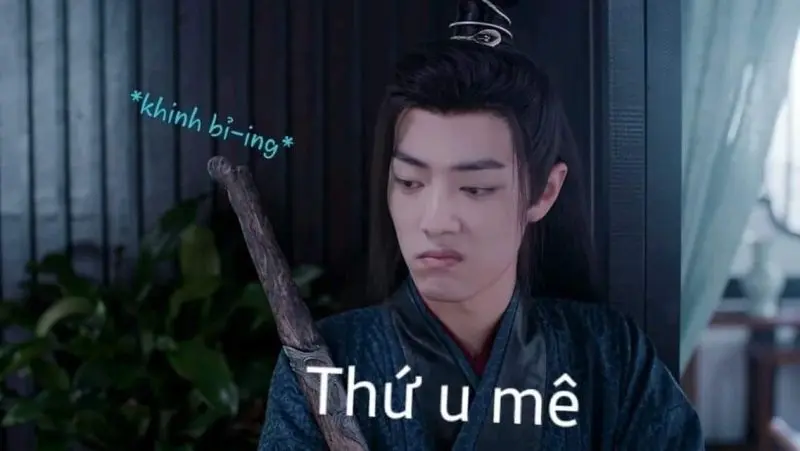 Meme trai đẹp với gương mặt tỏ ra khinh bỉ