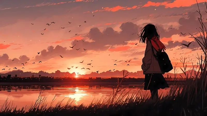Hình ảnh anime nữ chụp sau lưng, lưu giữ khoảnh khắc tĩnh lặng Hình ảnh anime nữ chụp sau lưng, lưu giữ khoảnh khắc tĩnh lặng