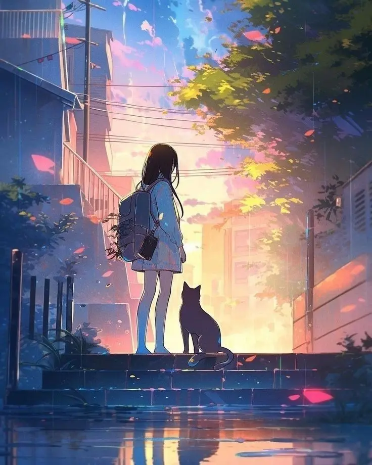 Avatar anime chụp từ phía sau lưng, thể hiện nét đẹp nhẹ nhàng Avatar anime chụp từ phía sau lưng, thể hiện nét đẹp nhẹ nhàng