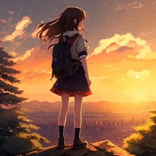Hình nền anime nữ chụp sau lưng, tạo không gian mộng mơ Hình nền anime nữ chụp sau lưng, tạo không gian mộng mơ
