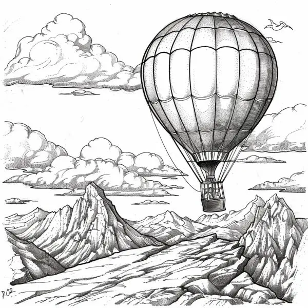 Tô màu sáng tạo để khinh khí cầu của bạn thêm rực rỡ!