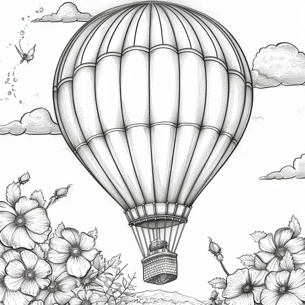 Hãy tô màu khinh khí cầu ngay trước khi hết lượt tải miễn phí!
