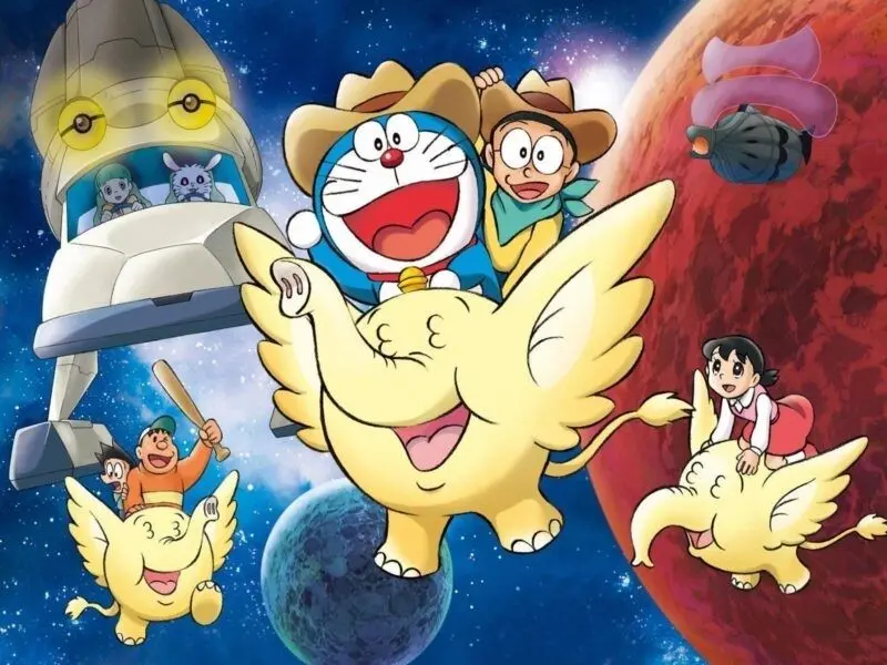 Doraemon cute trong khung cảnh ngoài trời cho màn hình laptop Doraemon cute trong khung cảnh ngoài trời cho màn hình laptop