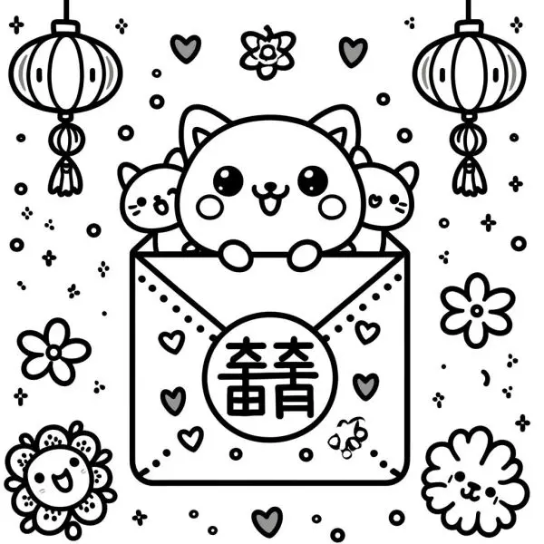Tranh tô màu bao lì xì cho trẻ em giúp bé làm quen với không khí Tết. Tranh tô màu bao lì xì cho trẻ em giúp bé làm quen với không khí Tết.