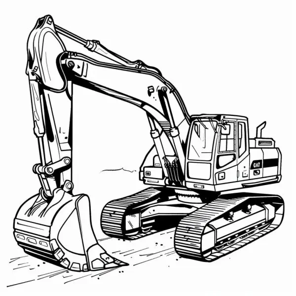 Cùng bé tô màu máy xúc để khám phá thế giới máy móc thú vị.