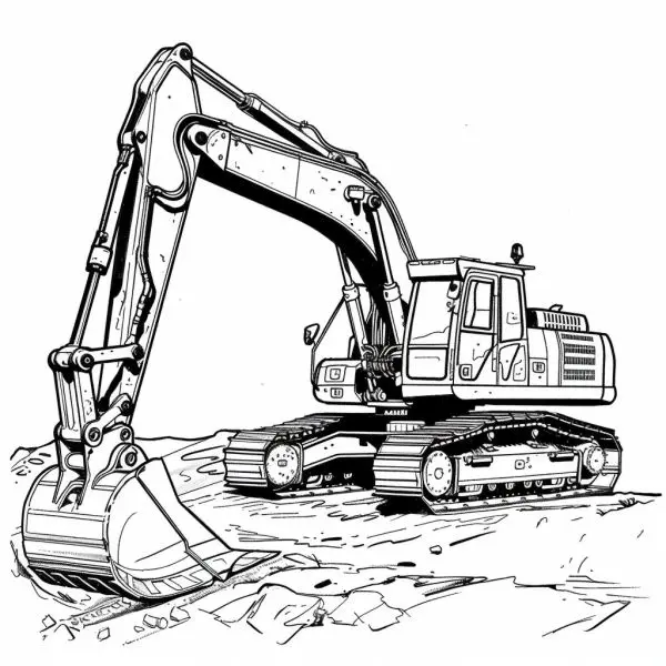Học hỏi và sáng tạo với tranh tô màu máy xúc thú vị.