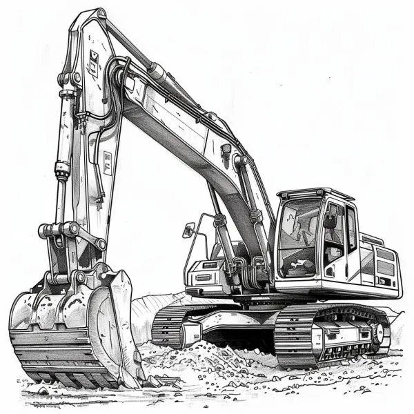 Thỏa sức sáng tạo với tranh tô màu máy xúc đẹp mắt. 