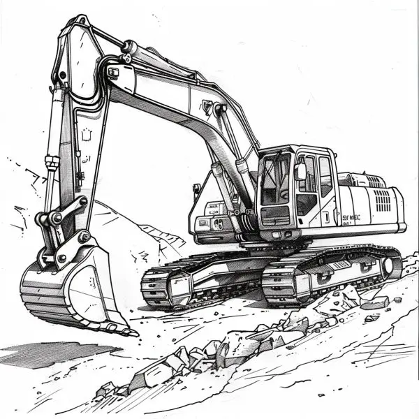 Thỏa sức sáng tạo với tranh tô màu máy xúc đẹp mắt.