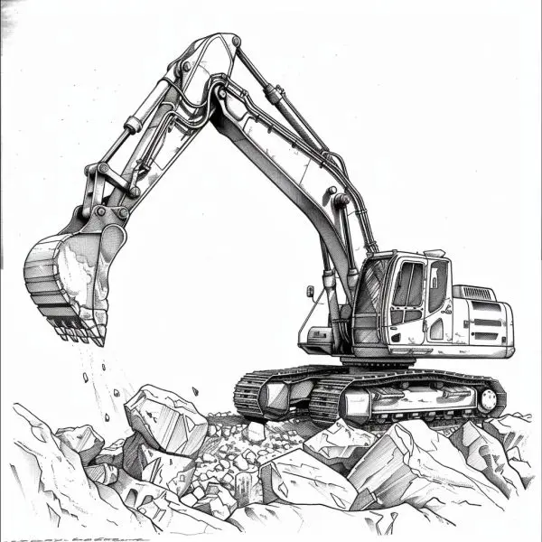 Cả nhà cùng tô màu máy xúc để tạo kỷ niệm đẹp!