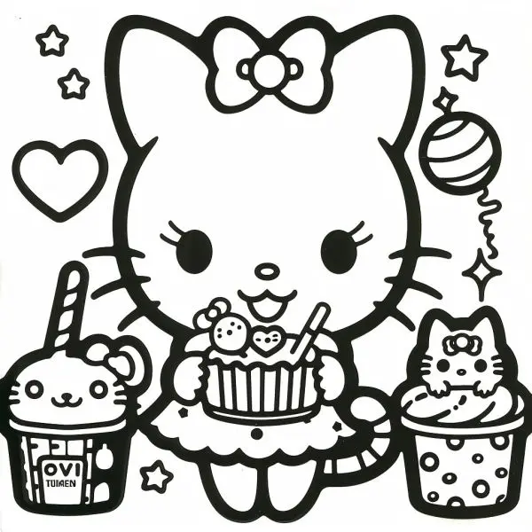 Tranh tô màu Sanrio giúp bé làm quen với những nhân vật đáng yêu. Tranh tô màu Sanrio giúp bé làm quen với những nhân vật đáng yêu.