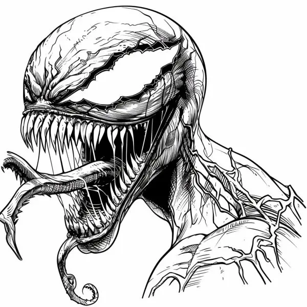 Hình ảnh tranh tô màu Venom ấn tượng, kích thích trí sáng tạo của bé. Hình ảnh tranh tô màu Venom ấn tượng, kích thích trí sáng tạo của bé.