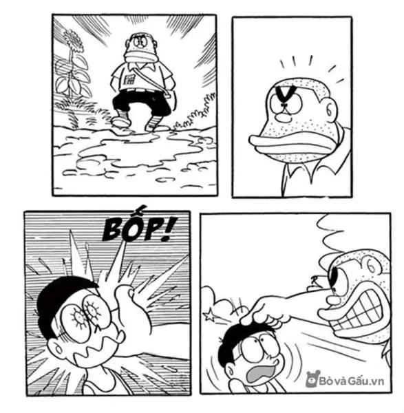 Meme tát nobita hài hước