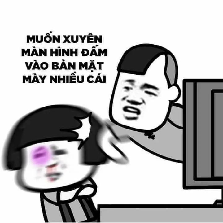Meme tát xuyên màn hình hài hước
