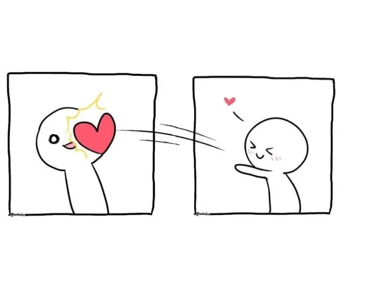 Meme tình yêu với các biểu cảm hài hước