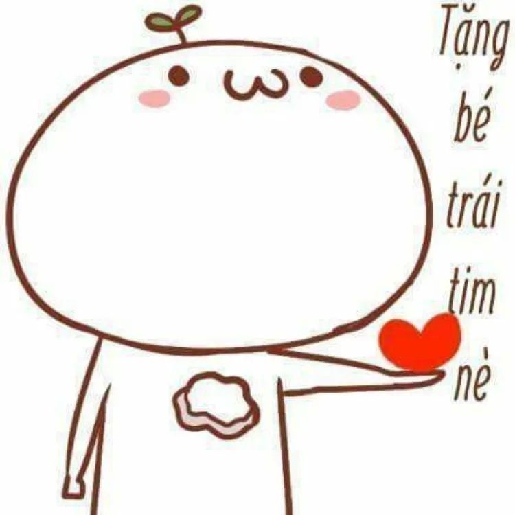 Meme tình yêu với biểu cảm dễ thương