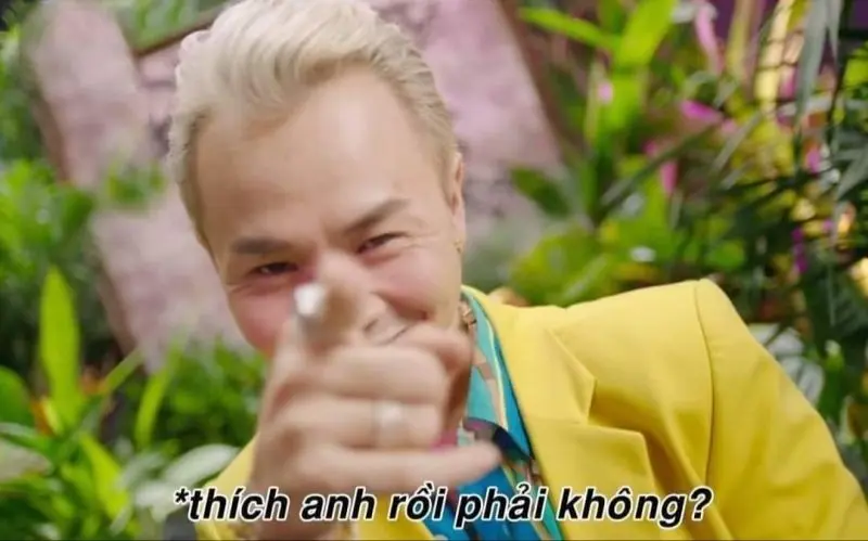 Meme Binz chỉ tay hài hước và thú vị