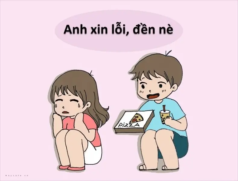 Meme xin lỗi ngọt ngào và đáng yêu