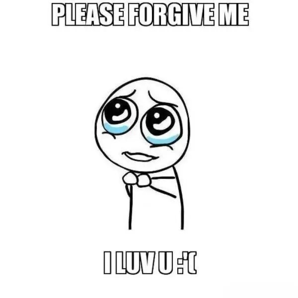 Meme xin lỗi đáng yêu khiến bạn phải bật cười