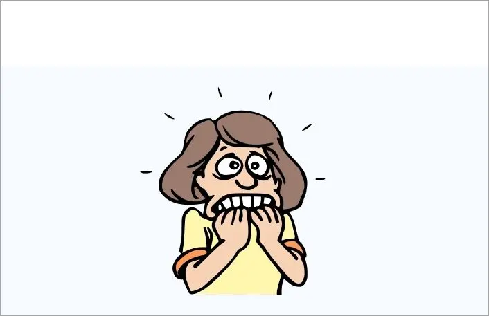 Meme sợ hãi với nét mặt hoảng hốt