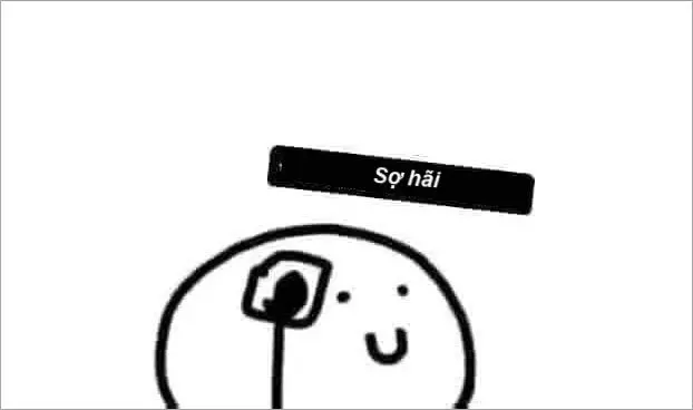 Meme sợ hãi gây chú ý với biểu cảm lo sợ