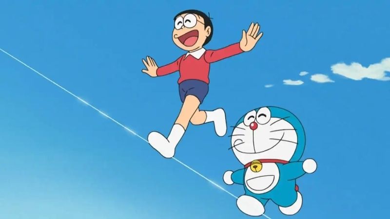 Hình ảnh Doremon đang cười đùa cùng các bạn nhỏ. Hình ảnh Doremon đang cười đùa cùng các bạn nhỏ.