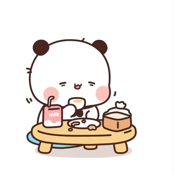 Hình ảnh gấu trắng hoạt hình cute, làm avatar cực chuẩn
