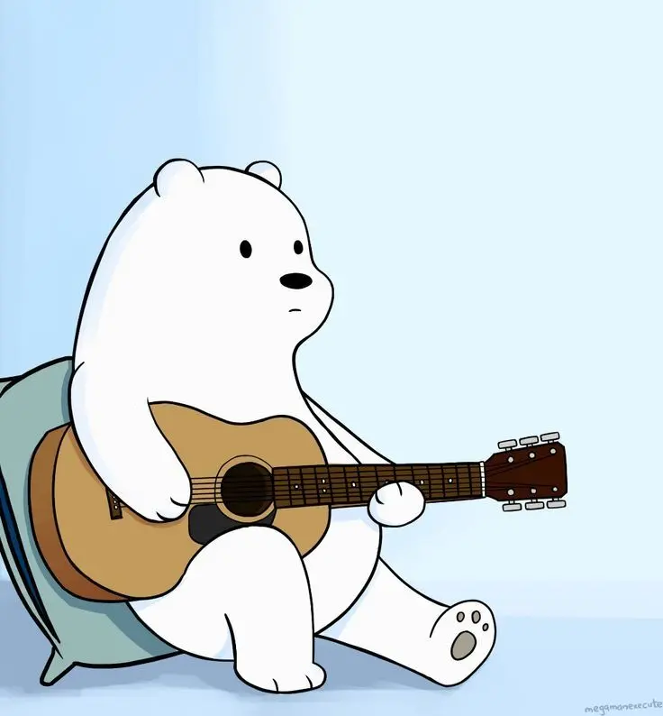 Gây ấn tượng với avatar gấu trắng hoạt hình cute độc đáo