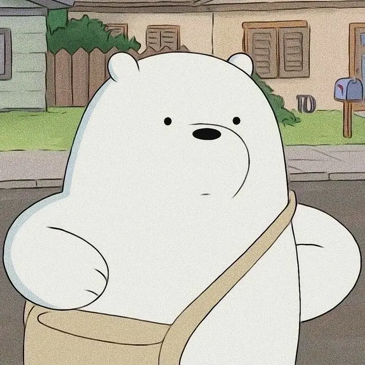 Gấu trắng cute, làm avatar thêm phần dễ thương