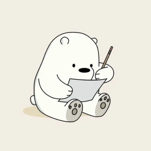 Tăng lượt follow với avatar gấu trắng cute dễ thương
