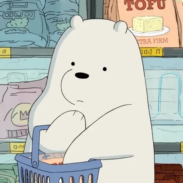 Làm mới hình ảnh với avatar gấu trắng hoạt hình cute dễ thương