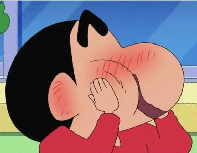 Meme ngại và đôi má đỏ hồng