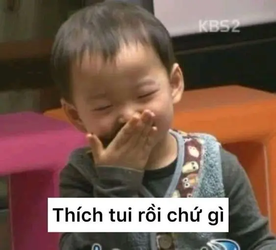 Meme ngại với nét mặt dễ thương