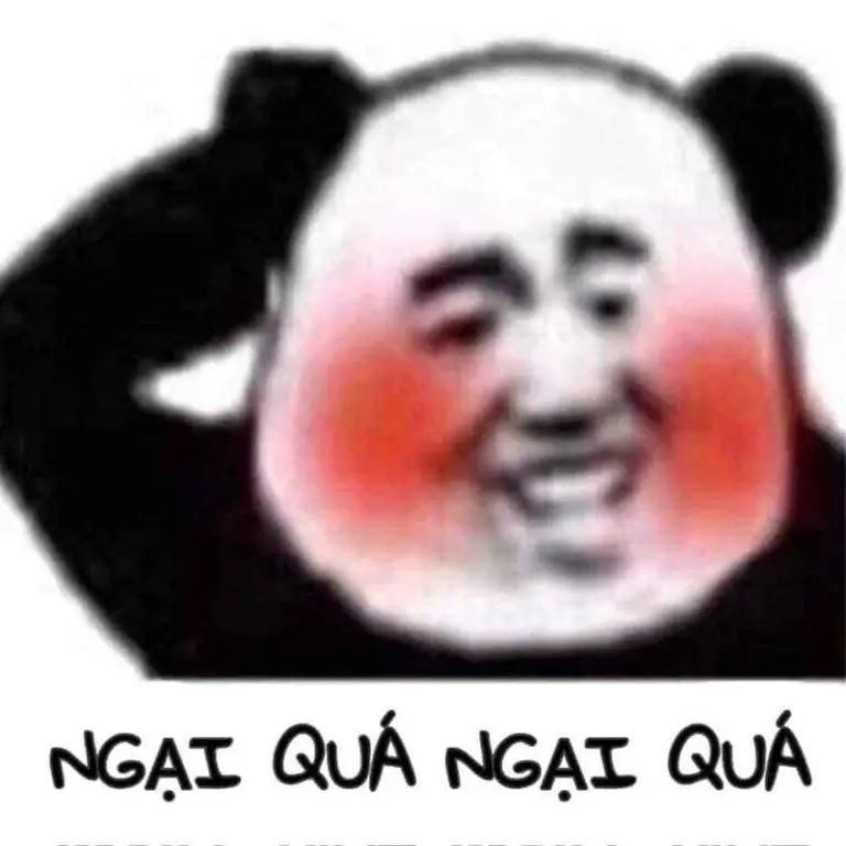 Meme ngại với khuôn mặt đỏ ửng