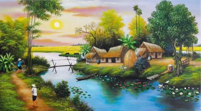 Phong cảnh làng quê mộc mạc, nét đẹp thanh bình của Việt Nam. Phong cảnh làng quê mộc mạc, nét đẹp thanh bình của Việt Nam.