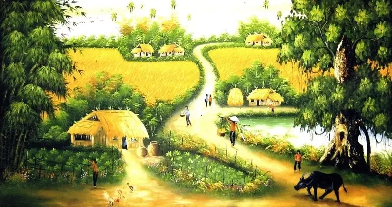 Làng quê Việt Nam với những ngôi nhà mái ngói đơn sơ, thân thuộc. Làng quê Việt Nam với những ngôi nhà mái ngói đơn sơ, thân thuộc.