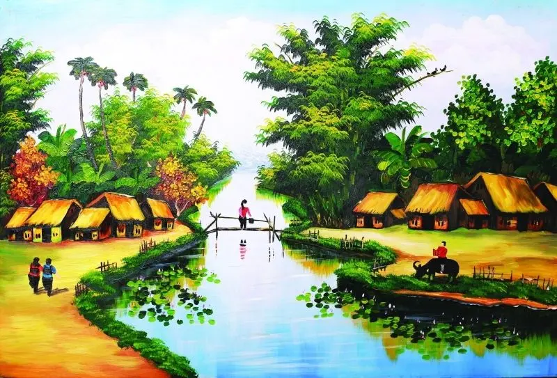 Vẻ đẹp làng quê Việt, nơi chứa đựng bao ký ức tuổi thơ. Vẻ đẹp làng quê Việt, nơi chứa đựng bao ký ức tuổi thơ.