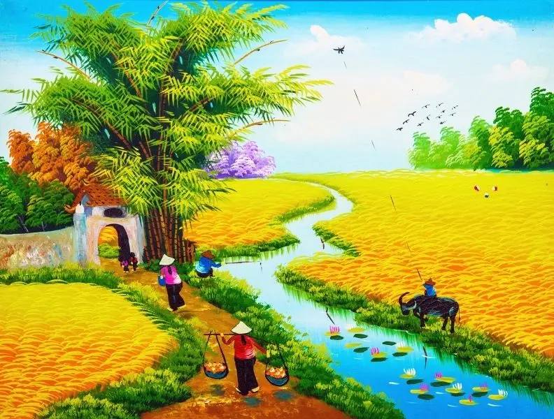 Cảnh đẹp làng quê Việt Nam với những luống rau xanh tươi tốt. Cảnh đẹp làng quê Việt Nam với những luống rau xanh tươi tốt.