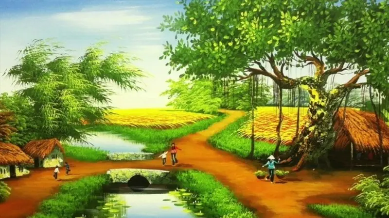 Vẻ đẹp làng quê Việt Nam với những con sông nhỏ uốn quanh làng. Vẻ đẹp làng quê Việt Nam với những con sông nhỏ uốn quanh làng.