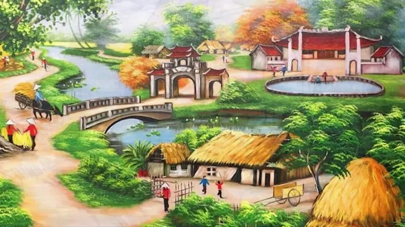 Khung cảnh làng quê Việt Nam với đàn trâu thảnh thơi gặm cỏ. Khung cảnh làng quê Việt Nam với đàn trâu thảnh thơi gặm cỏ.