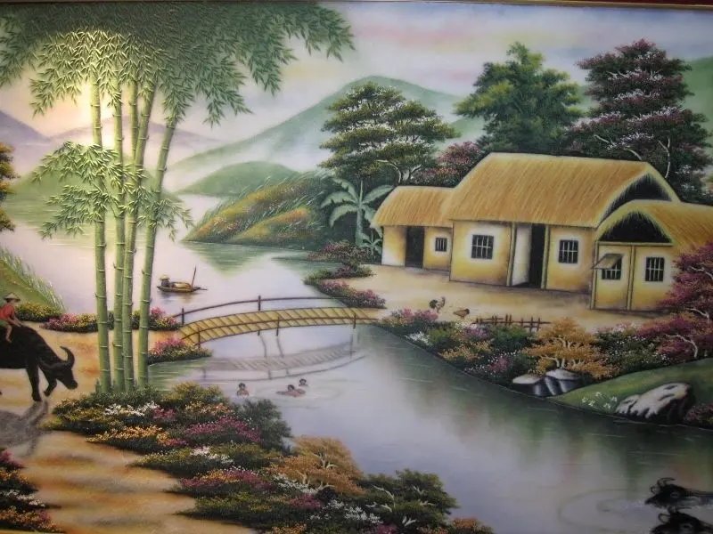 Vẻ đẹp làng quê Việt Nam dưới ánh nắng chiều vàng dịu nhẹ. Vẻ đẹp làng quê Việt Nam dưới ánh nắng chiều vàng dịu nhẹ.