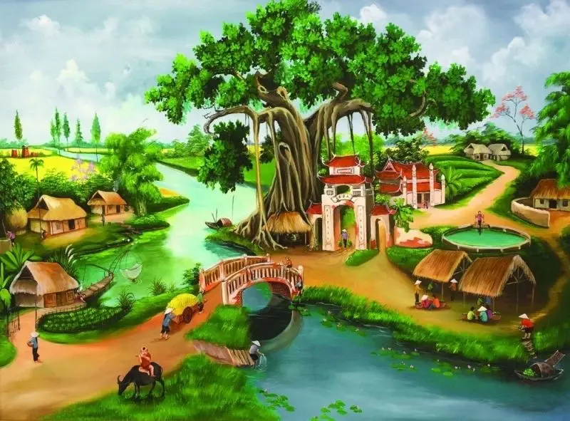 Phong cảnh làng quê Việt Nam, nơi lưu giữ nét đẹp truyền thống. Phong cảnh làng quê Việt Nam, nơi lưu giữ nét đẹp truyền thống.