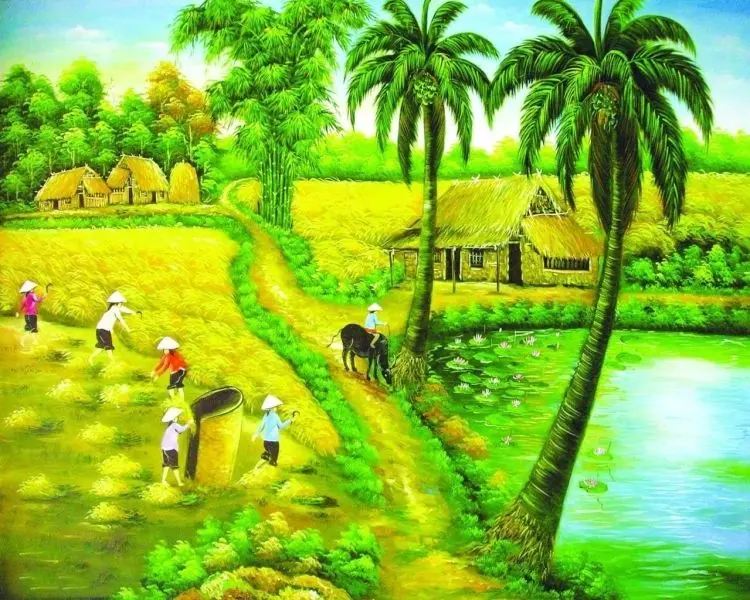 Phong cảnh làng quê Việt Nam trong mưa, mộc mạc và yên bình. Phong cảnh làng quê Việt Nam trong mưa, mộc mạc và yên bình.