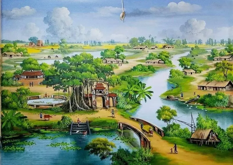 Ngắm phong cảnh làng quê Việt Nam vào lúc bình minh yên ả. Ngắm phong cảnh làng quê Việt Nam vào lúc bình minh yên ả.
